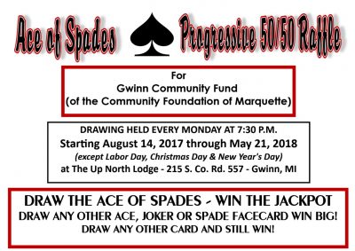 Ace of Spades Progressive 50/50 Raffle
