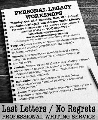 Last Letters / No Regrets - Professional Writing Services