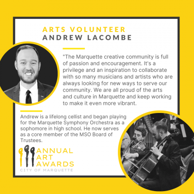 2021 Arts Volunteer: Andrew LaCombe