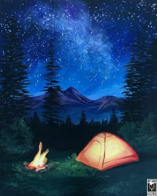Canvas Painting: Under the Stars